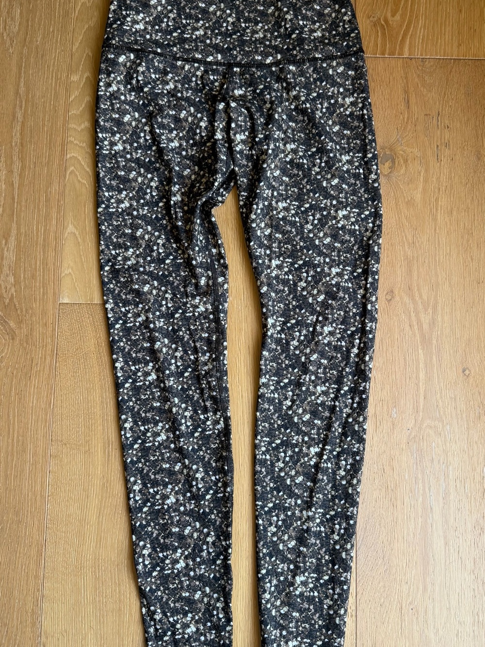 lululemon athletica full length brown and gold sequin printed High-Rise Leggings